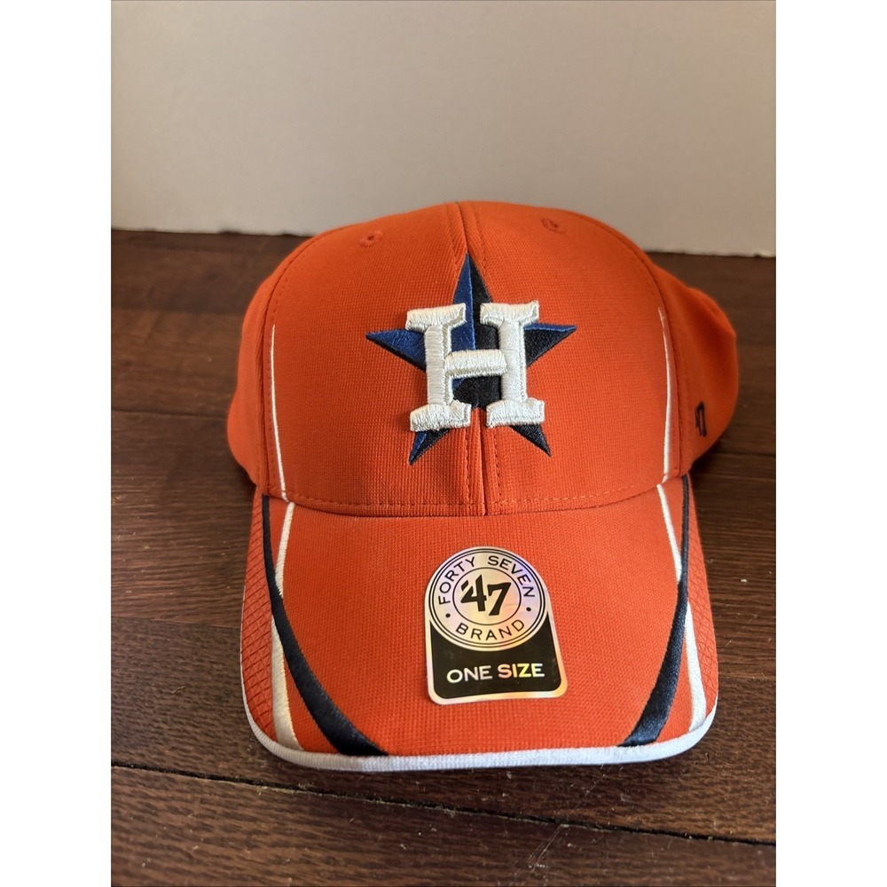 HOUSTON ASTROS MLB NEW ERA 9FORTY THE LEAGUE STRAPBACK‎ HAT CAP ORANGE / BLUE